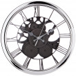 Часы настенные 30 см кварцевые круглые серебро  LEFARD &quot;GEAR&quot; / 188037