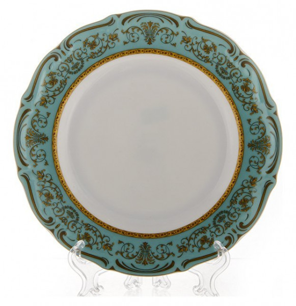 Набор тарелок 27 см 6 шт  Bavarian Porcelain &quot;Мария-Тереза /Изумрудная /Элегантность&quot; / 104863