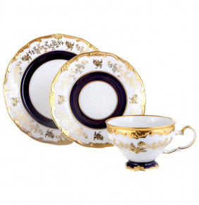 Набор чайный на 6 персон 18 предметов  Weimar Porzellan "Анна-Амалия /Золотой букет" / 035264