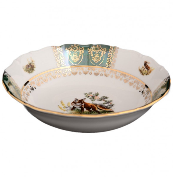 Набор салатников 19 см 6 шт  Royal Czech Porcelain &quot;Болеро /Охота зелёная&quot; / 123051