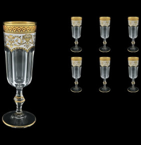 Бокалы для шампанского 190 мл 6 шт  Astra Gold "Провенза /Империя /Белая" / 030386