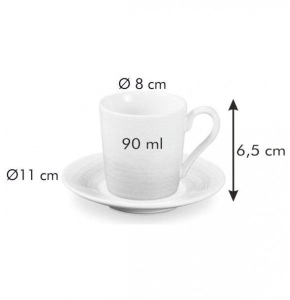 Набор кофейных пар 90 мл 6 шт для эспрессо  Tescoma &quot;myCOFFEE /Pastels&quot; / 247491