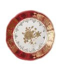 Тарелка 19 см 1 шт  Royal Czech Porcelain &quot;Болеро /Золотая роза /Красная&quot; / 204673