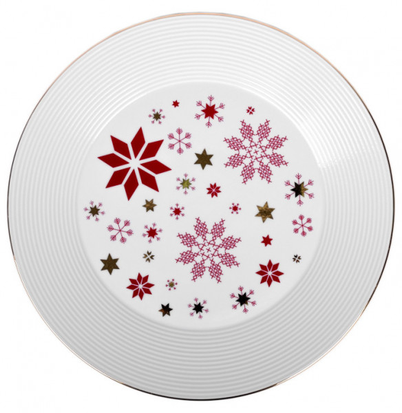 Набор тарелок 27 см 6 шт  Thun &quot;Леа /Новогодний&quot; красный / 267150