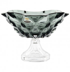 Фруктовница 30 см н/н  Aurum Crystal "Самба /Серо-зелёная" / 143449