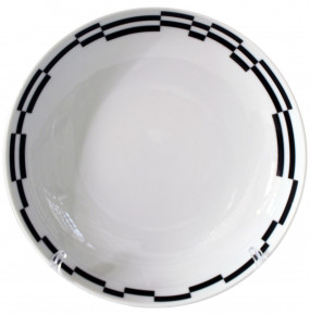 Набор тарелок 20 см 6 шт глубокие  Thun "Том /Черно-белые полоски" / 244795