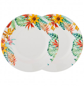 Набор тарелок 20,5 см глубокие  LEFARD "Тропические цветы" (2шт.) / 213216