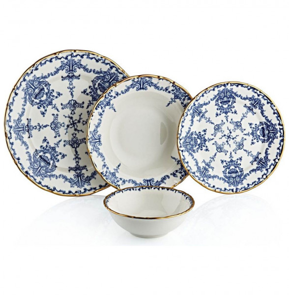 Набор тарелок 24 предмета на 6 персон  O.M.S. Collection &quot;Blue&quot; / 284602
