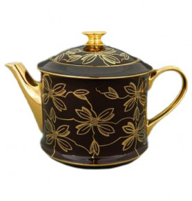 Заварочный чайник 400 мл  Leander "Виндзор /Золотые цветы /шоколад" / 158684