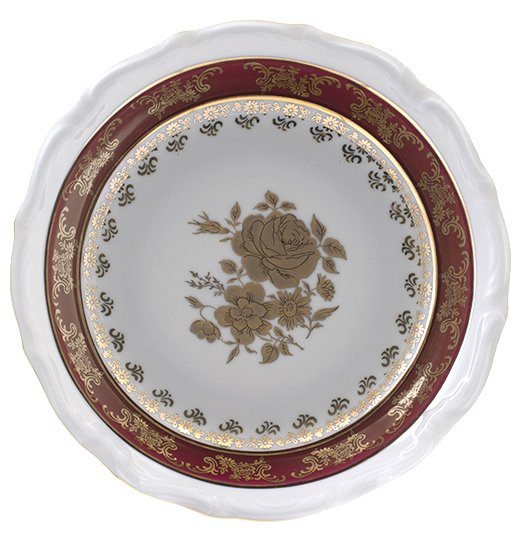 Салатник 19 см  Royal Czech Porcelain &quot;Мария-Тереза /Золотая роза /Красная&quot; / 203903
