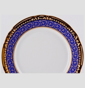 Набор тарелок 19 см 6 шт  Thun "Констанция /Синяя полоса с золотом" / 012429
