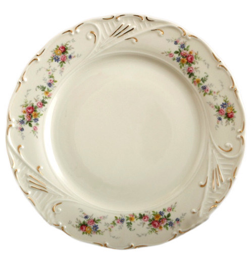 Набор тарелок 25 см 6 шт  Bohemia Porcelan Moritz Zdekauer 1810 s.r.o. &quot;Лиана /Цветочная гирлянда /СК&quot; / 091902