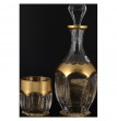 Набор для виски 7 предметов (гарфин + 6 стаканов)  Crystalite Bohemia &quot;Сафари /Матовое золото&quot; / 094179