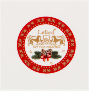 Тарелка 19 см красная  LEFARD "С Новым годом! /Ёлка" / 268584