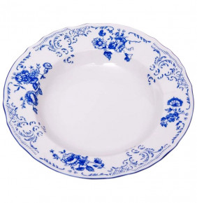 Набор тарелок 23 см 6 шт глубокие  Thun "Бернадотт /Синие розы" / 023783