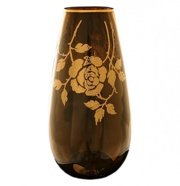 Ваза для цветов 32 см коричневая  Egermann &quot;Золотая роза&quot; / 120299