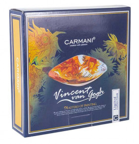 Тарелка 17 х 17 см треугольная  Carmani "Звёздная ночь /В.ван Гог" (подарочная упаковка) / 291401