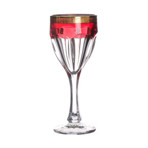 Бокалы для красного вина 290 мл 6 шт  Crystalite Bohemia "Сафари /Розовые" / 310575
