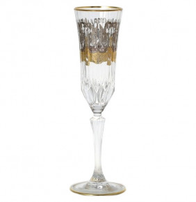 Бокалы для шампанского 180 мл 6 шт  RCR Cristalleria Italiana SpA "Timon /Адажио золото" / 147772