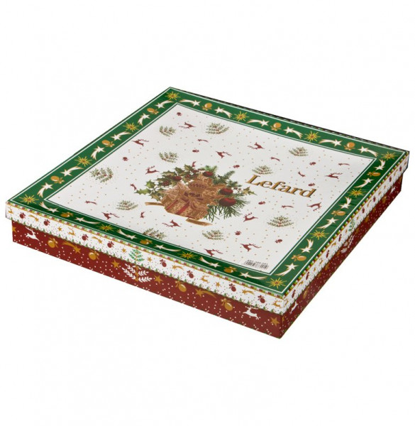 Блюдо 26 х 26 х 4 см квадратное зелёное  LEFARD &quot;Christmas Collection /Подарок&quot; / 192368