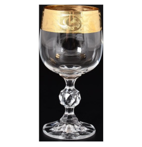 Бокалы для белого вина 190 мл 6 шт  Crystalex CZ s.r.o. "Клаудия /Орнамент на золоте"  / 122771