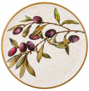 Тарелка 23 см 1 шт  LCS  Ceramica Cuore "Olives" / 228073