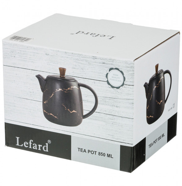 Заварочный чайник 850 мл  LEFARD &quot;Золотой мрамор /Черный&quot; / 251428