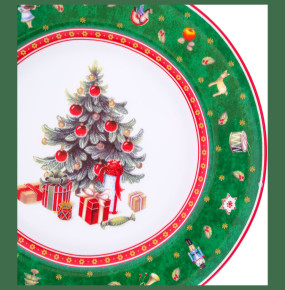 Тарелка 21,1 х 1,7 см  Repast "Christmas world /Green 2" / 337498
