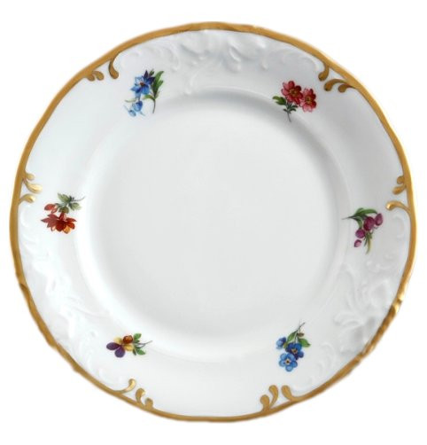 Набор тарелок 19 см 6 шт  Roman Gebis &quot;Фредерика /Мелкие цветы /матовое золото&quot; / 098475