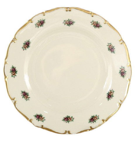 Набор тарелок 21 см 6 шт  Bohemia Porcelan Moritz Zdekauer 1810 s.r.o. &quot;Анжелика /Маленькие розочки /СК&quot; / 080374