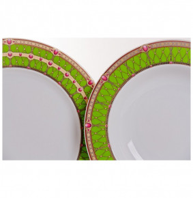 Набор тарелок 18 предметов (19, 23, 25 см)  Thun "Кайро /Зелёный"  / 039299