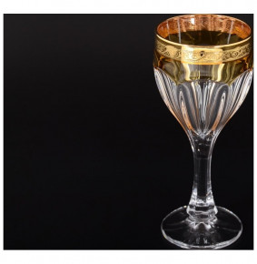 Бокалы для белого вина 190 мл 6 шт  Crystalite Bohemia "Сафари /Арлекино" янтарный / 124833