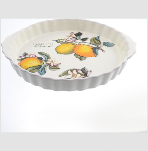 Блюдо для запекания 32 см круглое  Artigianato Ceramico by Caroline &quot;Artigianato ceramico /Лимоны&quot; / 156760