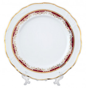 Набор тарелок 27 см 6 шт  Thun "Мария-Луиза /Лилии на красном" / 056431