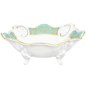 Фруктовница 21 см Барбарина  Bavarian Porcelain "Мария-Тереза /Цветочная роспись /Бирюза" / 328828