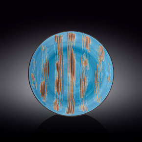 Тарелка 25,5 см глубокая голубая  Wilmax "Scratch" / 261503