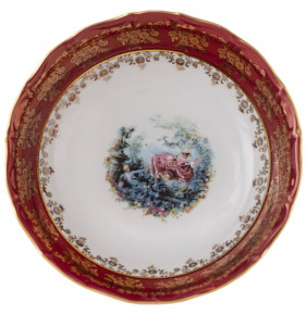 Салатник 19 см  Royal Czech Porcelain "Аляска /Барокко красное" / 204648