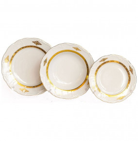 Набор тарелок 18 предметов (19, 23, 25 см)  Thun "Мария-Луиза /Золотое изобилие"  / 112729