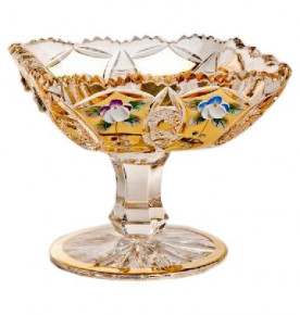 Ваза для конфет 16 cм н/н  Aurum Crystal "Хрусталь с золотом" / 012600