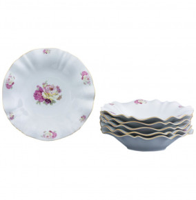 Набор тарелок 24 см 6 шт глубокие  Royal Czech Porcelain "Каролина /Английская роза" / 203704