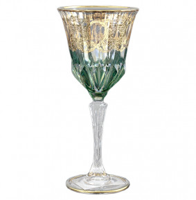 Бокалы для белого вина 220 мл 6 шт  RCR Cristalleria Italiana SpA "Timon /Адажио /Зелёный с золотом" / 156282