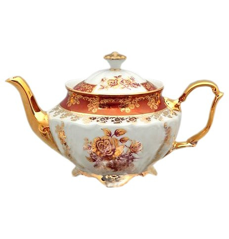 Заварочный чайник 1,2 л  Royal Czech Porcelain &quot;Мария-Тереза /Золотая роза /Красная&quot; / 204438