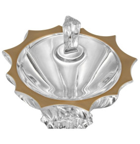 Ваза для конфет 15 см с крышкой  Aurum Crystal "Plantica /Золото" / 288272
