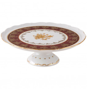 Тортница н/н  Royal Czech Porcelain "Мария-Тереза /Золотая роза /Красная" / 203555