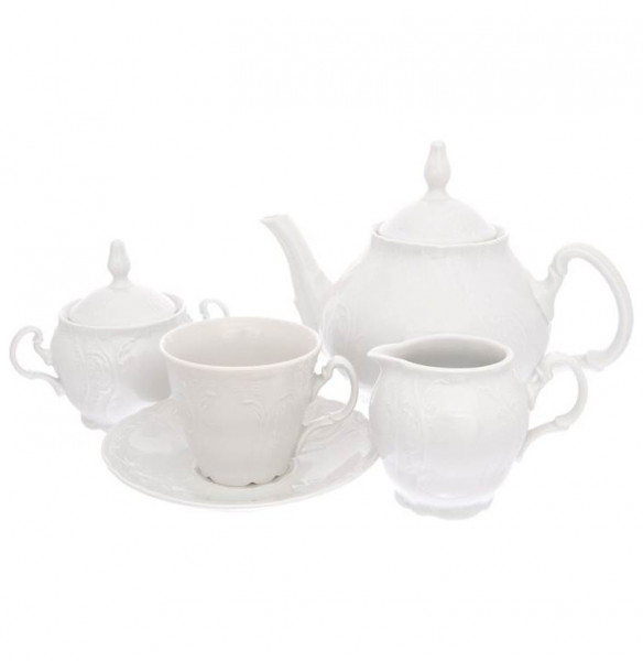 Чайный сервиз на 6 персон 15 предметов  Thun &quot;Бернадотт /Без декора&quot; (чашки ведерки) / 245252