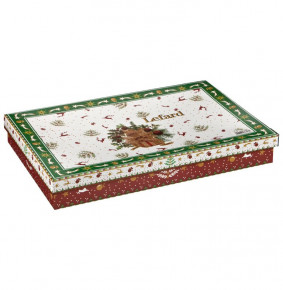 Блюдо 30 х 19 см прямоугольное красное  LEFARD "Christmas Collection /Подарок" / 192377