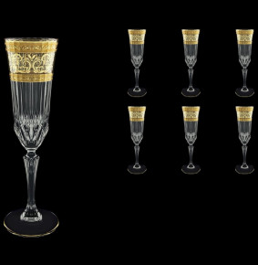 Бокалы для шампанского 180 мл 6 шт " Astra Gold Адажио /Аллегро /золото" / 068837