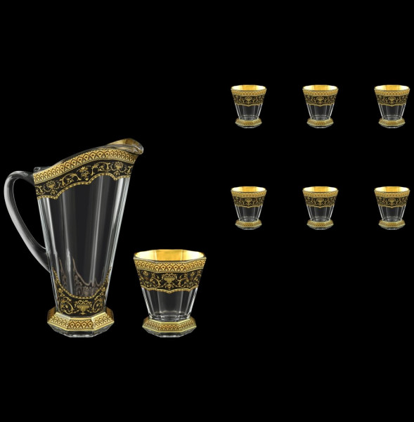 Набор для воды 7 предметов (кувшин + 6 стаканов) &quot;Astra Gold /Блэк&quot; / 107132