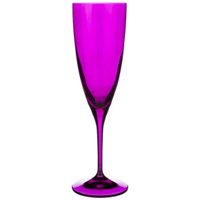 Бокалы для шампанского 220 мл 6 шт  Crystalex CZ s.r.o. "Кейт /Пурпурные"  / 170280
