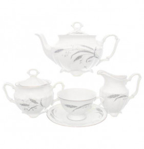 Чайный сервиз на 6 персон 15 предметов  Repast "Мария-Тереза /Серебряные колосья" (классическая чашка) / 236361